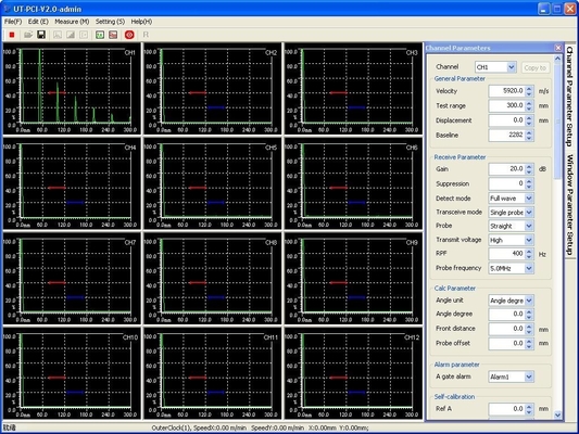 De intelligente Digitale Multidetector van het Kanaal Ultrasone Gebrek in Fysica