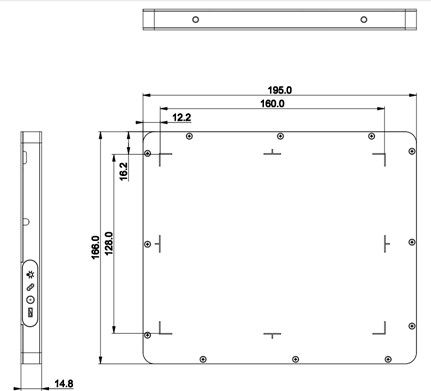 Amorfe silicium sensoren Flat panel detector lichtgewicht geschikt voor detectie van hoge energie 15MV
