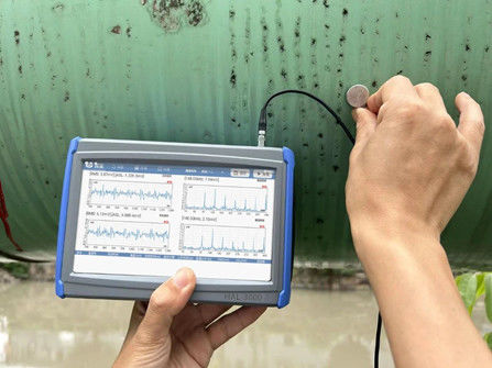 Geavanceerde FFT-spectrumanalyse Dual-Channel Synchrone akoestische emissie-kleppenlekkadetector met optionele winst