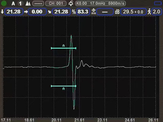 IP67 Ultrasone Dikte Meter 0.001mm Hoge Resolutie B Scan Groot Bereik 15000 mm